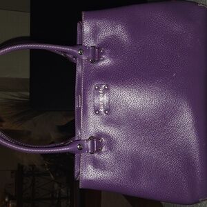 Kate Spade Purple Pebbled Leather Tote